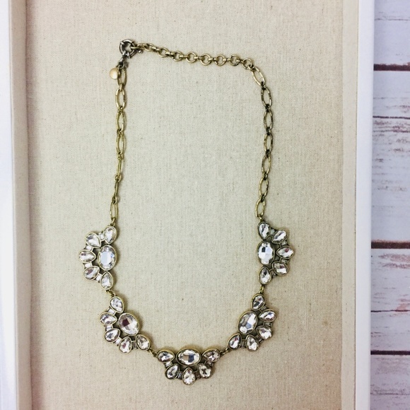 Vintage Rhinestone J Crew Statement Necklace Vtg - Picture 7 of 8